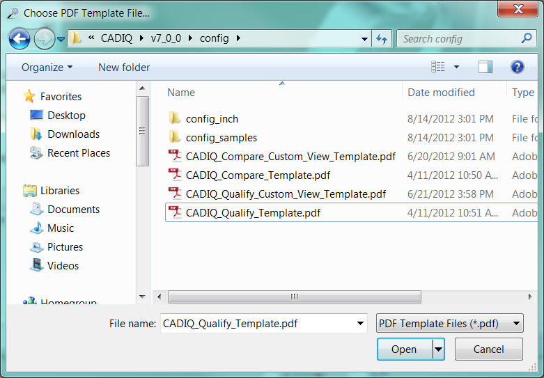 CADIQ - PDF Template File